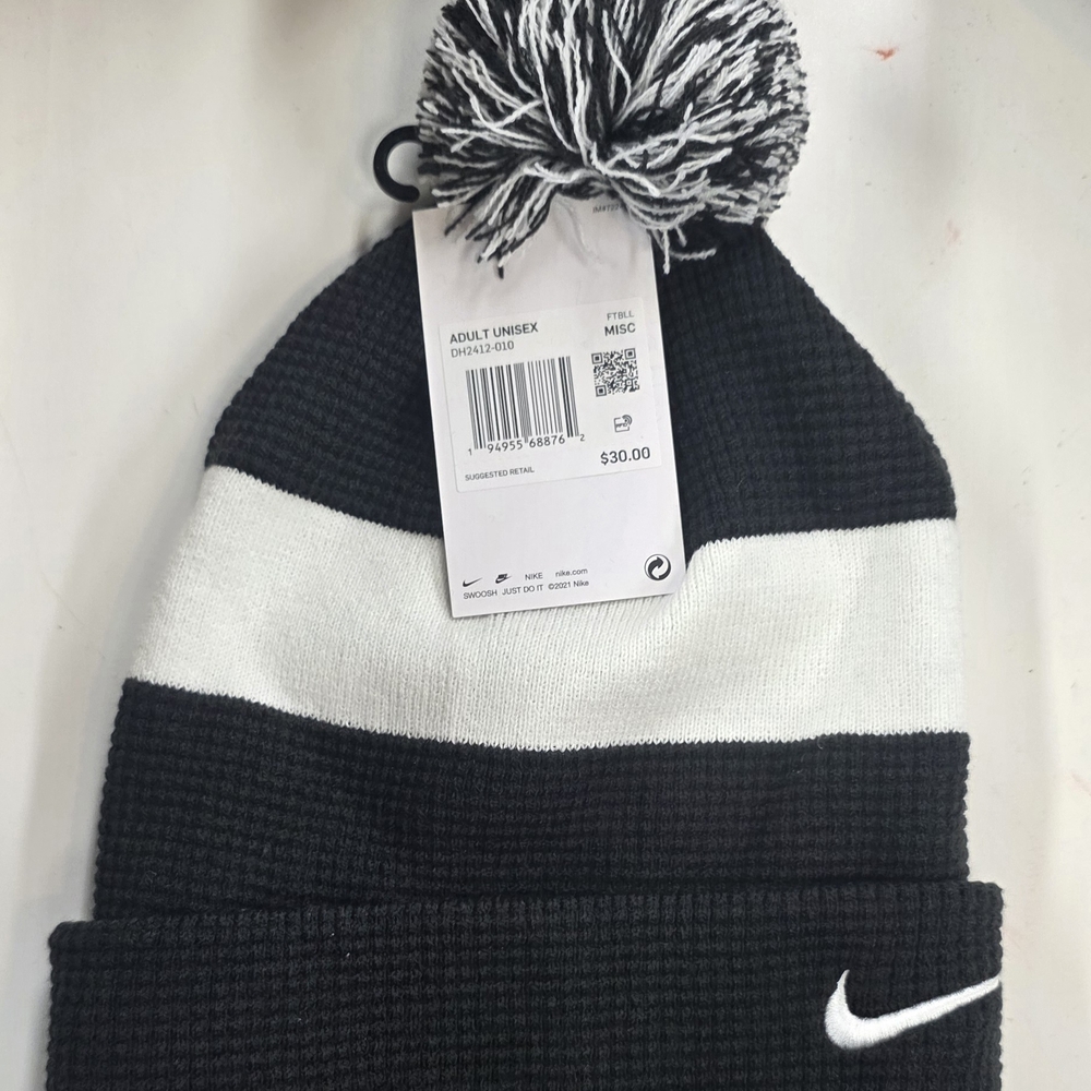 Nike Monochrome Knit Beanie with Pom